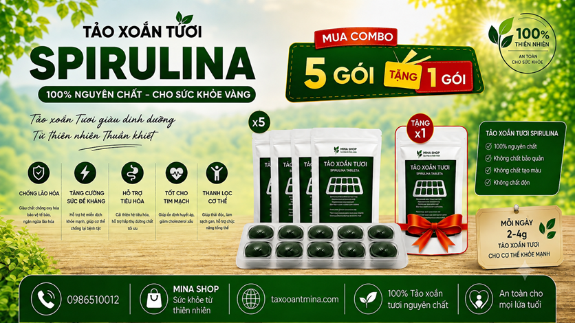 Tảo xoắn tươi - Combo mua 5 tặng 1